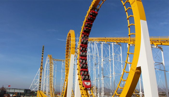 3 ring roller coaster for park